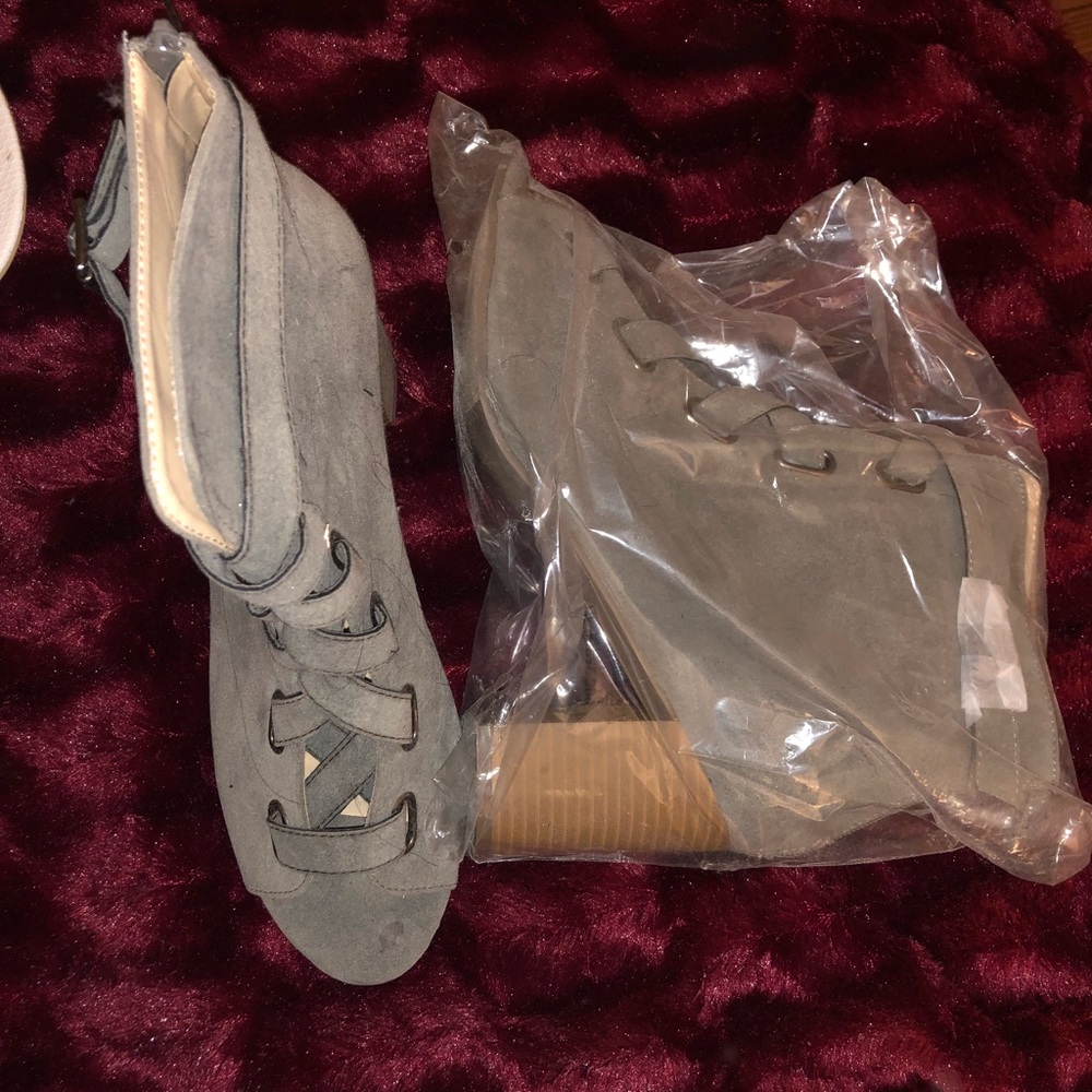 Grey booties brand new